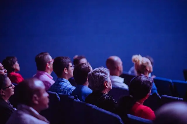 group of people in an auditorium